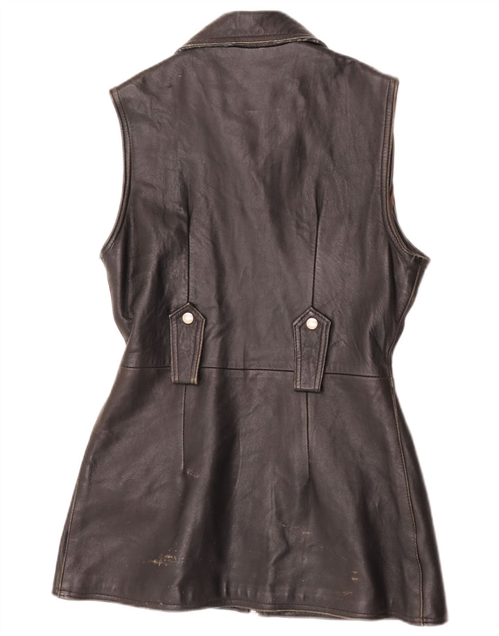 Gossip Womens Leather Gilet UK 18 XL Black Leather