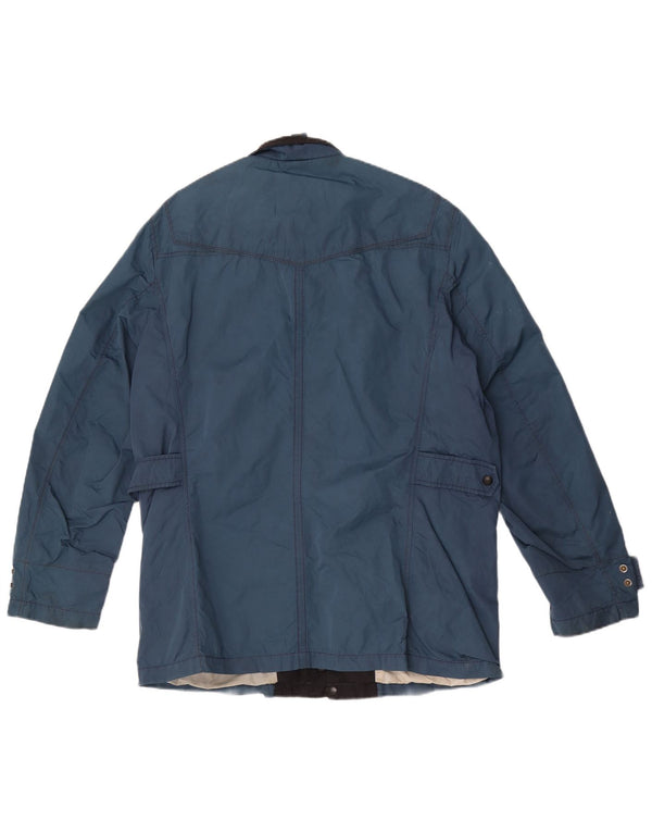 Hugo Boss Mens Utility Jacket EU 54 2XL Blue Polyamide