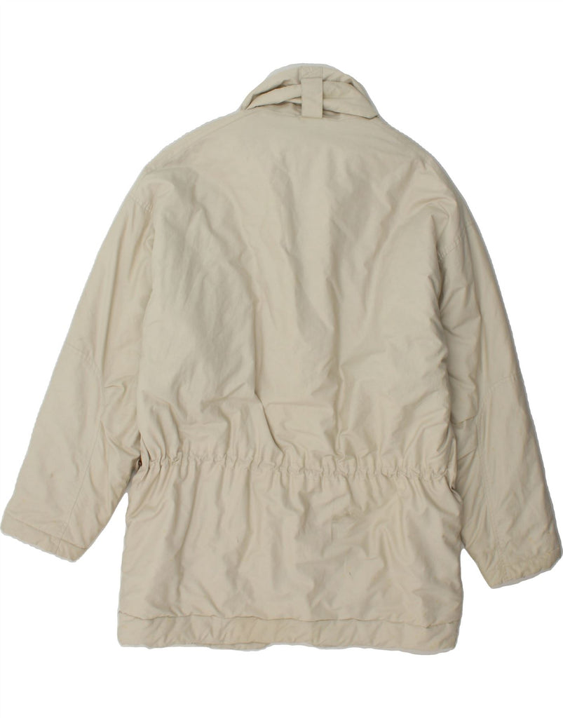 VINTAGE Womens Windbreaker Coat IT 46 Large White Cotton Vintage Vintage and Second-Hand Vintage from Messina Hembry 