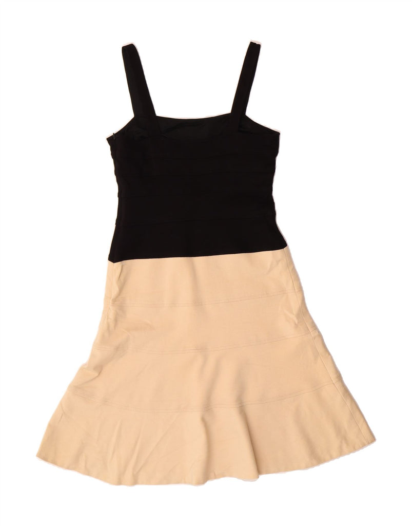 BCBGMAXAZRIA Womens Sleeveless A-Line Dress UK 6 XS Beige Colourblock Vintage BCBGMAXAZRIA and Second-Hand BCBGMAXAZRIA from Messina Hembry 