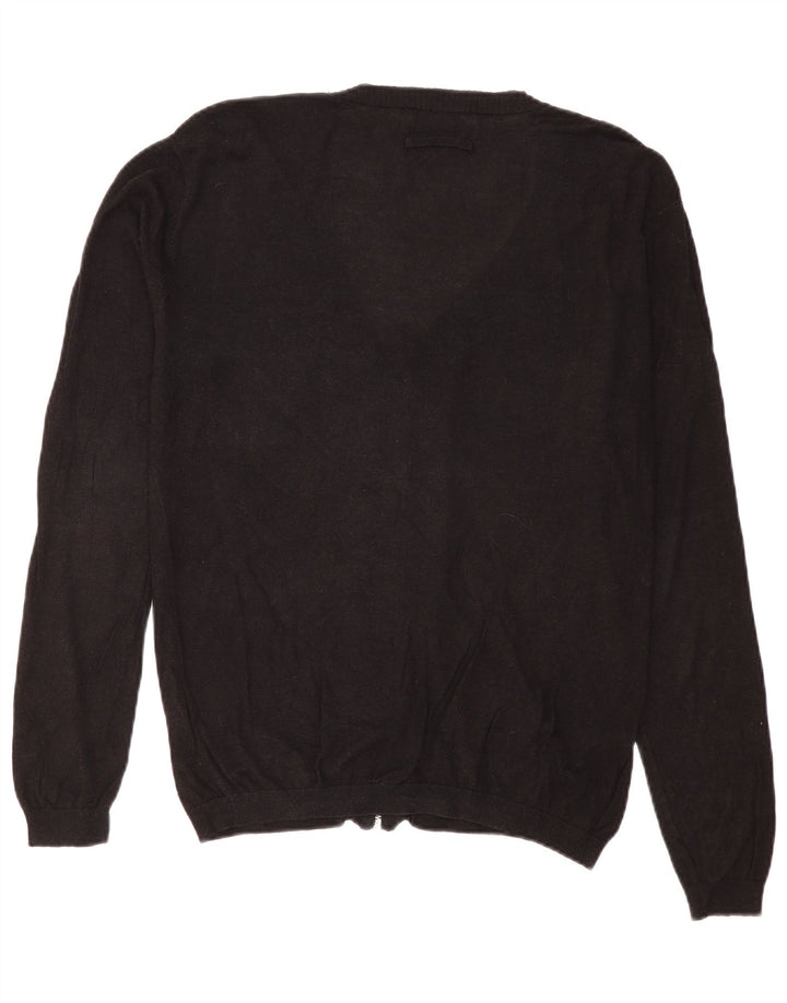 Zara Mens Cardigan Sweater XL Black