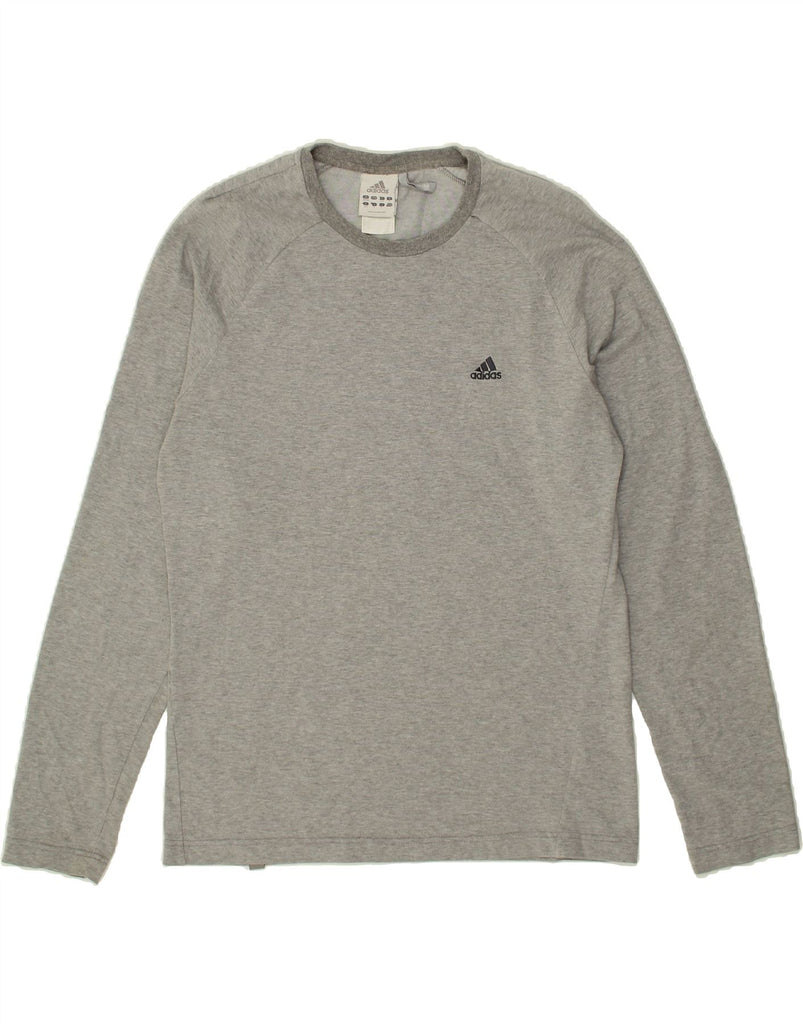 ADIDAS Mens Top Long Sleeve Size 38/40 Medium Grey Cotton | Vintage Adidas | Thrift | Second-Hand Adidas | Used Clothing | Messina Hembry 