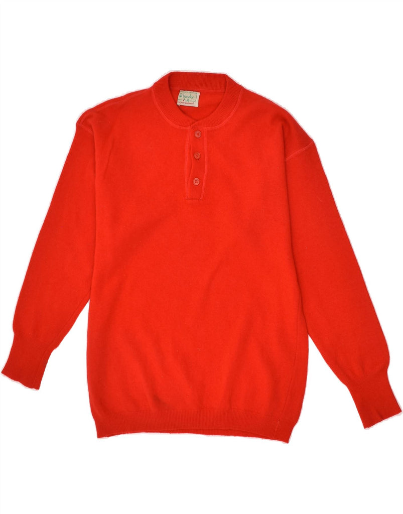 BENETTON Mens Crew Neck Jumper Sweater Small Red | Vintage Benetton | Thrift | Second-Hand Benetton | Used Clothing | Messina Hembry 