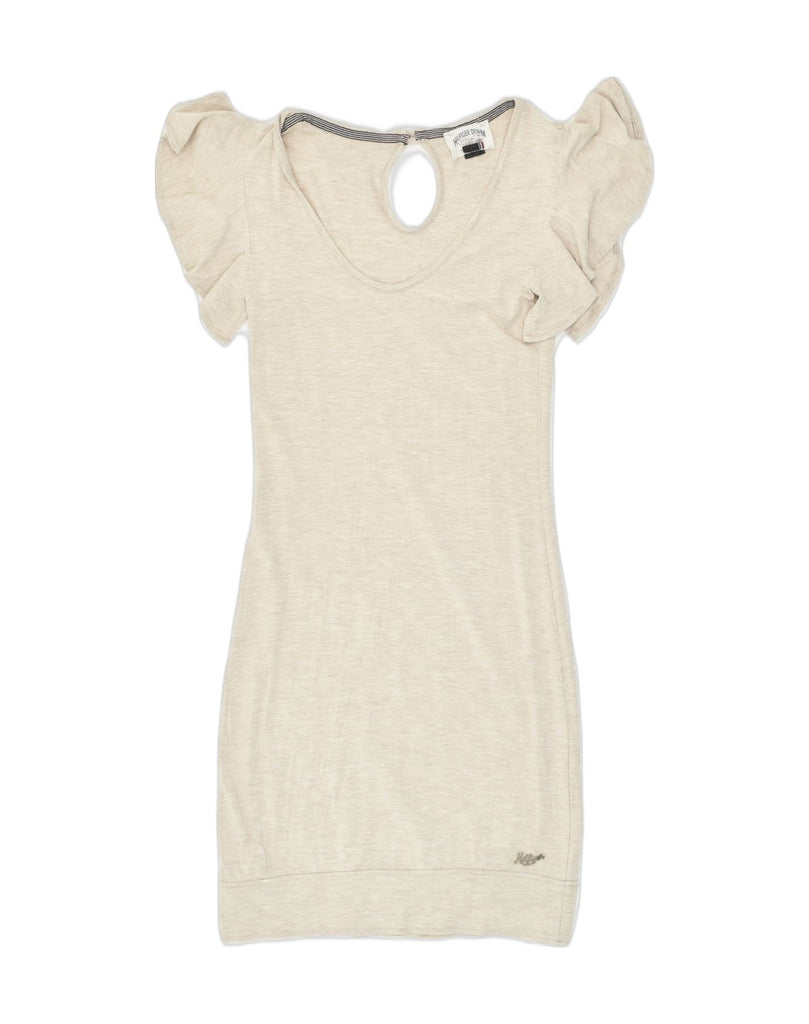 TOMMY HILFIGER Womens Basic Dress UK 8 Small Beige Cotton | Vintage Tommy Hilfiger | Thrift | Second-Hand Tommy Hilfiger | Used Clothing | Messina Hembry 