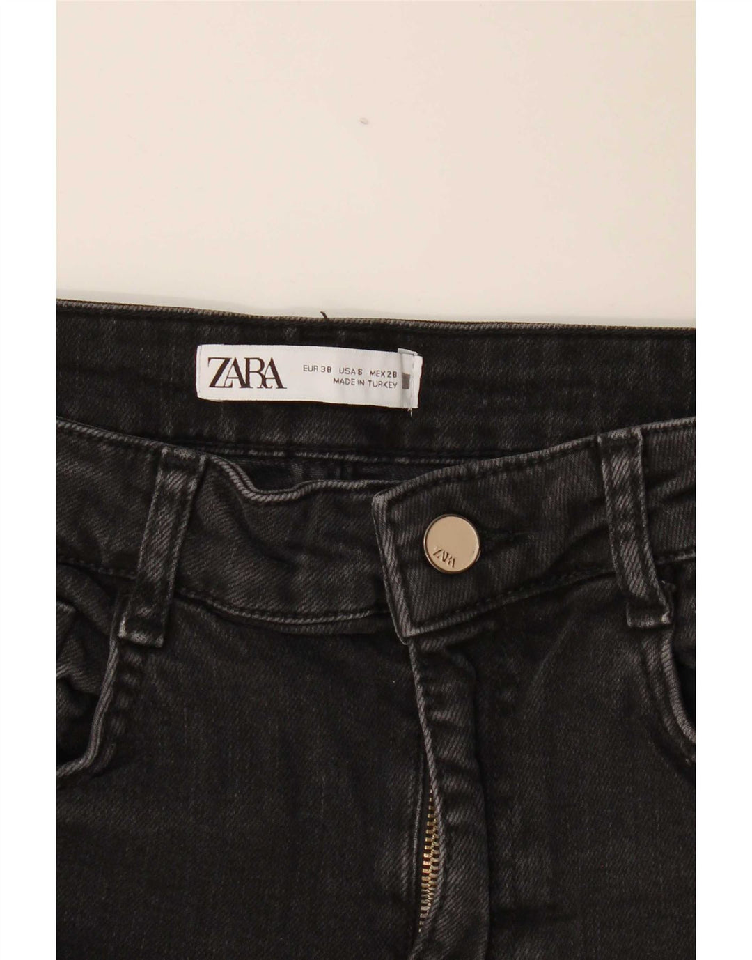 Zara Womens Straight Jeans EU 38 Small W28 L26 Black