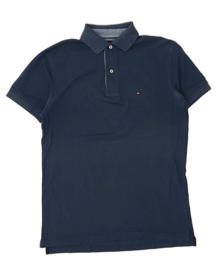 TOMMY HILFIGER Mens Polo Shirt Medium Navy Blue Cotton Vintage Tommy Hilfiger and Second-Hand Tommy Hilfiger from Messina Hembry 