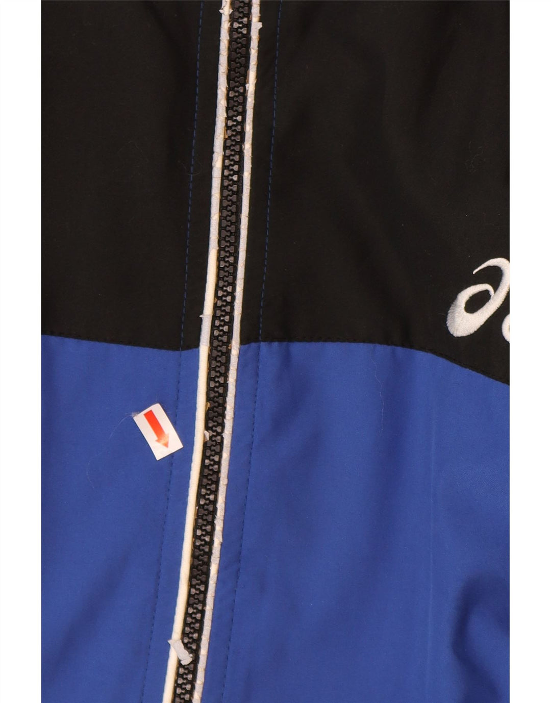 ASICS Mens Tracksuit Top Jacket XL Blue Colourblock Polyester