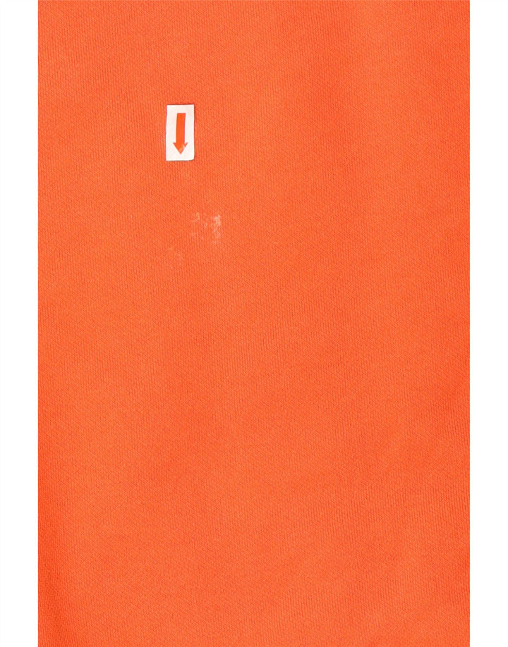 PUMA Womens Oversized Graphic Sweatshirt Jumper UK 10 Small Orange Cotton