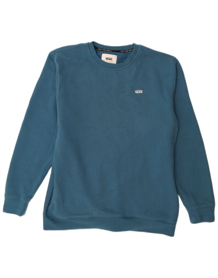 VANS Mens Sweatshirt Jumper Large Blue Cotton