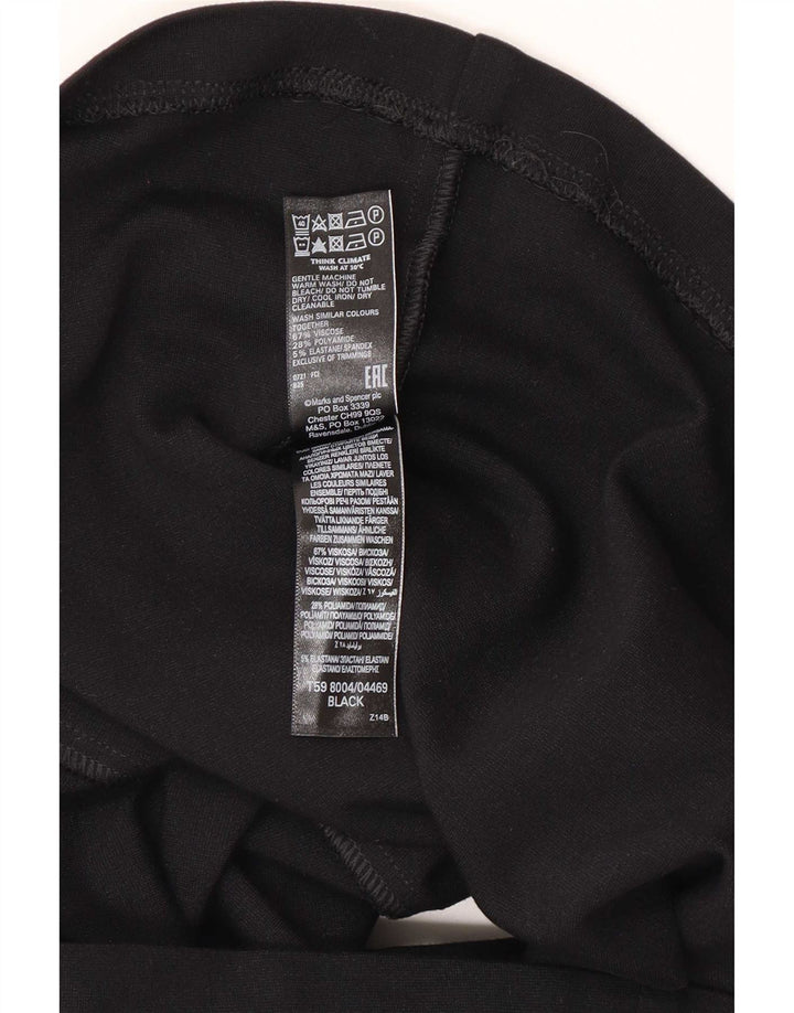 Marks & Spencer Womens Mini Skirt UK 8 Small W26 Black Viscose