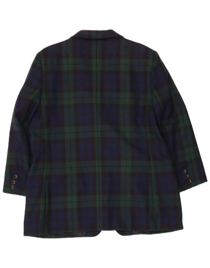 Steinbock Womens 3 Button Blazer Jacket UK 18 XL Navy Blue Check