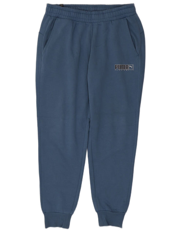 Puma Mens Tracksuit Trousers Joggers Large  Blue Cotton