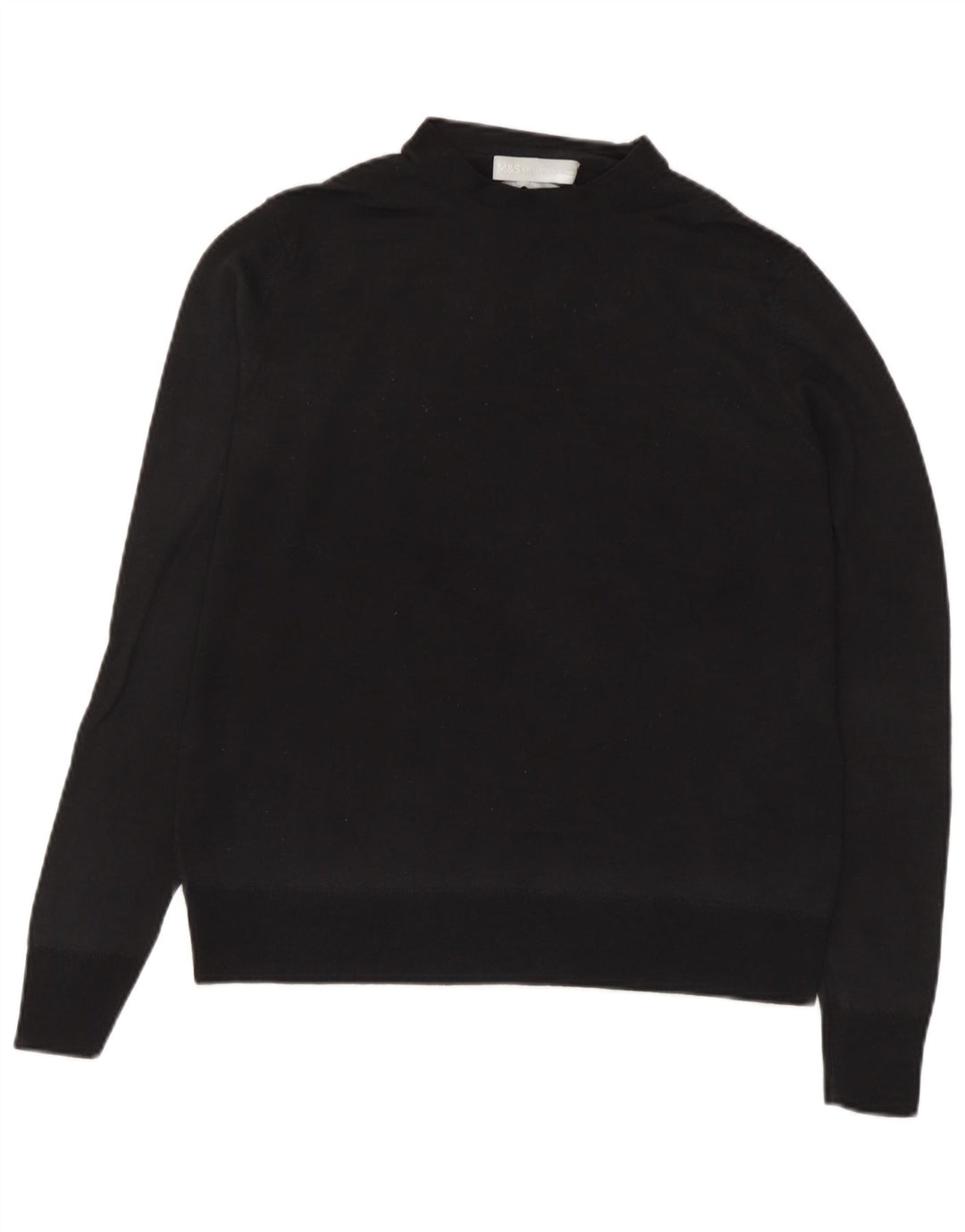 Marks & Spencer Womens Turtle Neck Jumper Sweater UK 10 Small Black