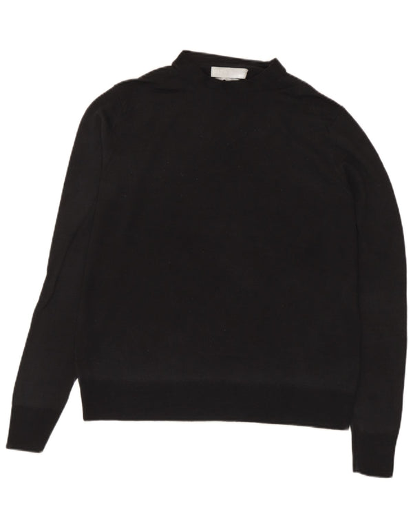 Marks & Spencer Womens Turtle Neck Jumper Sweater UK 10 Small Black