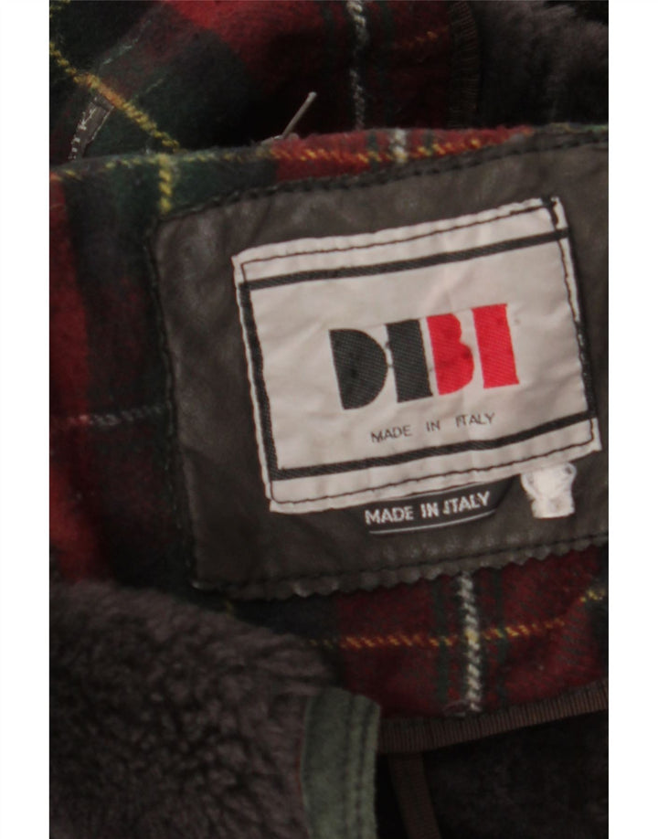 Dibi Mens Shearling Jacket UK 40 Large Green