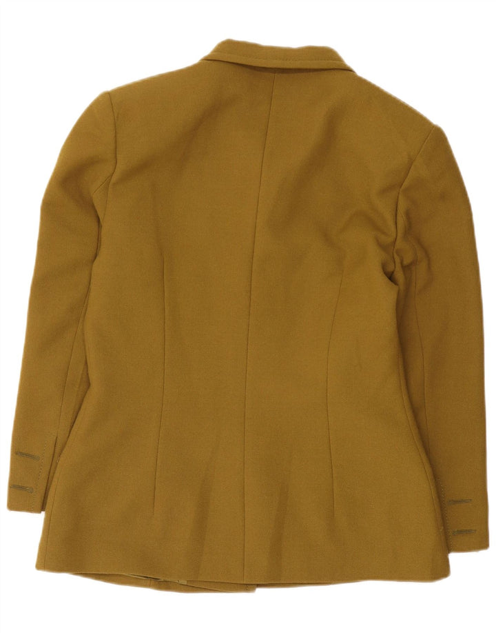 Roccobarocco Womens 4 Button Blazer Jacket IT 44 Medium Khaki Wool