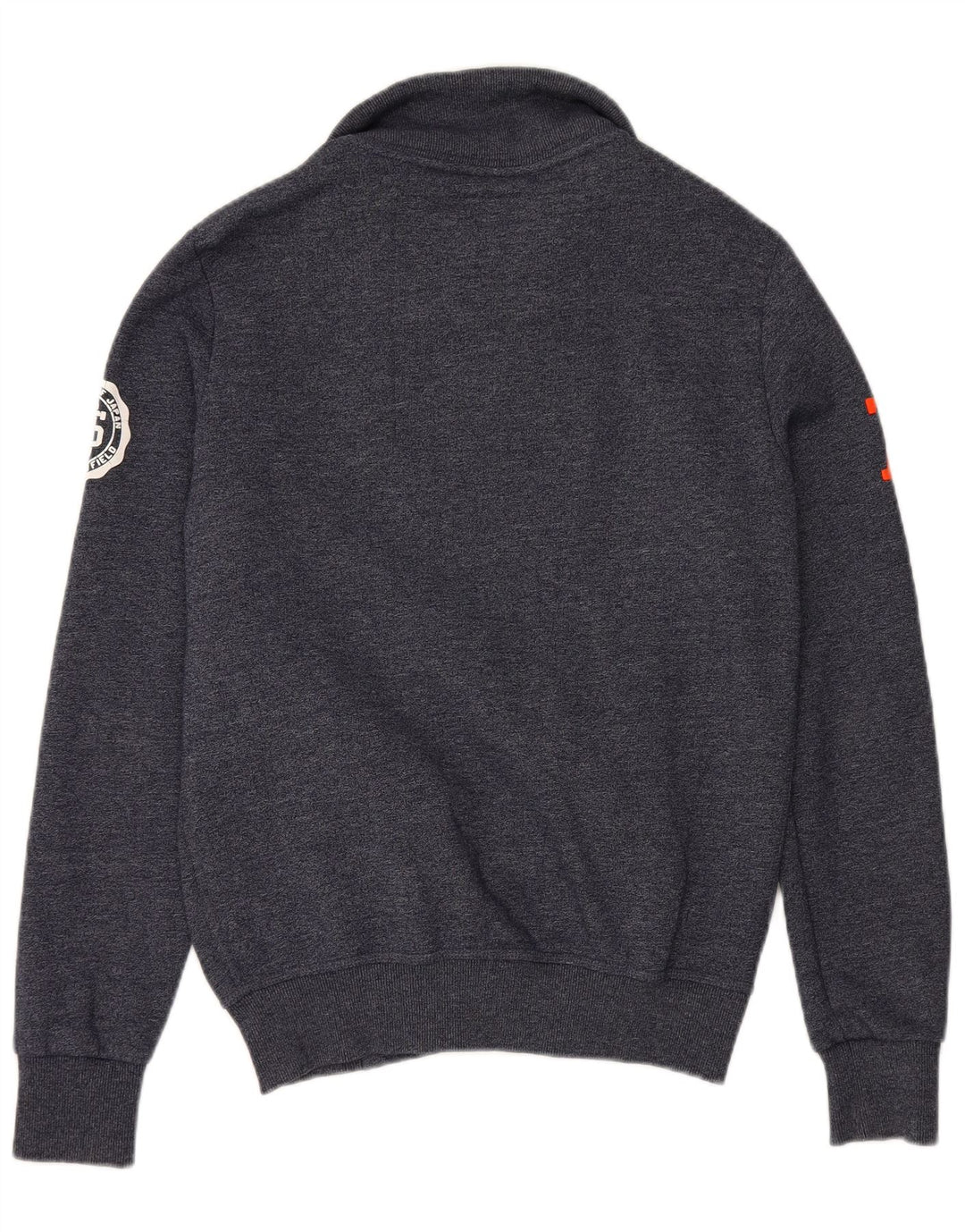 SUPERDRY Mens Graphic Tracksuit Top Jacket Small Navy Blue Cotton