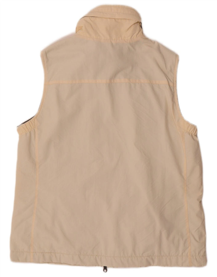 Think Pink Womens Oversized Reversible Gilet IT 40 Small Beige Polyamide