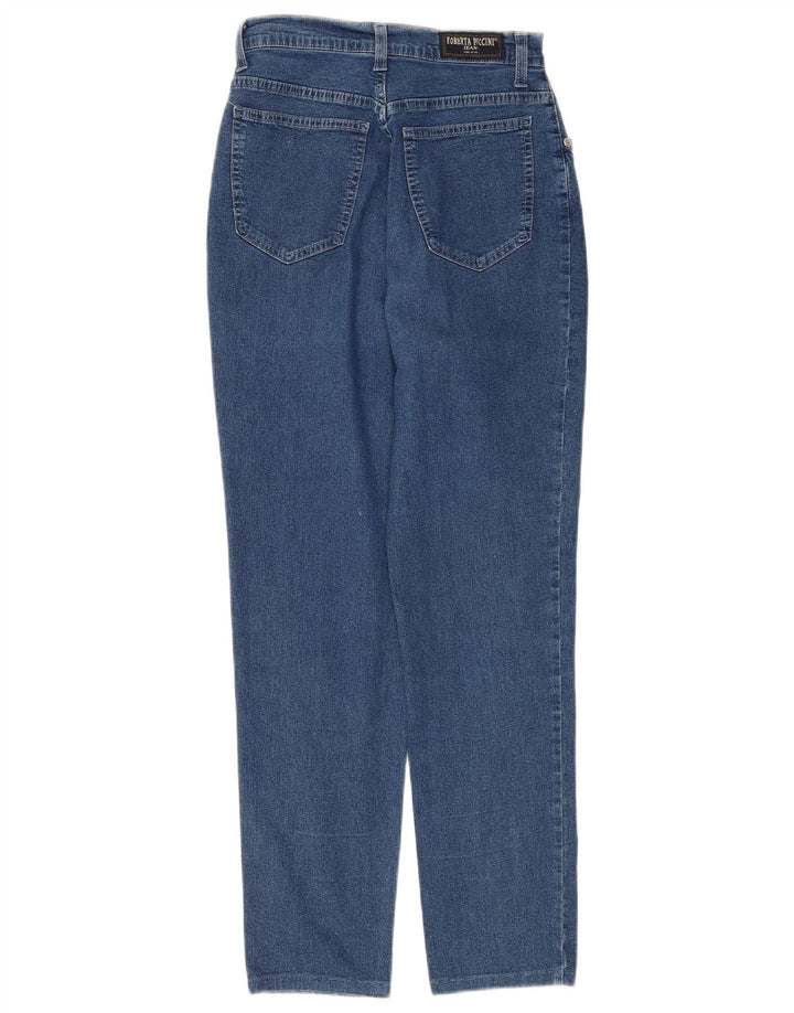 Roberta Puccini Womens High Waist Jeans IT 42 Medium W24 L28 Blue Cotton