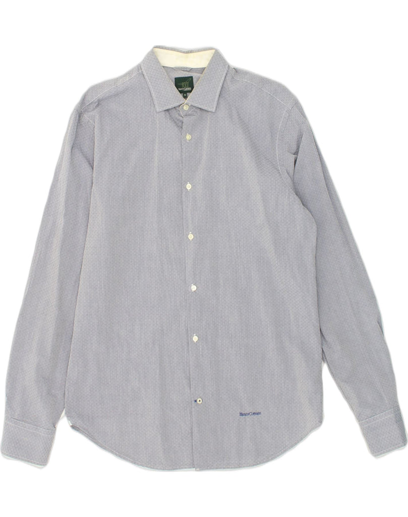 HENRY COTTONS Mens Shirt Size 41 Medium Grey Cotton | Vintage Henry Cottons | Thrift | Second-Hand Henry Cottons | Used Clothing | Messina Hembry 