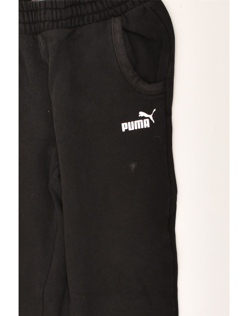 PUMA Womens Tracksuit Trousers Joggers UK 8 Small Black Cotton | Vintage Puma | Thrift | Second-Hand Puma | Used Clothing | Messina Hembry 