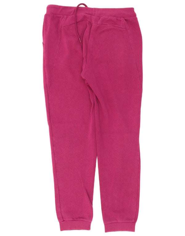 Puma Womens Tracksuit Trousers Joggers UK 14 Large Burgundy Cotton