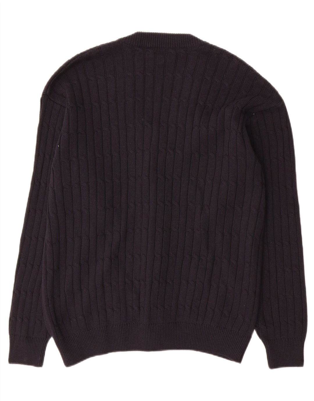 Il Granchio Mens Cardigan Sweater Large Navy Blue Cotton