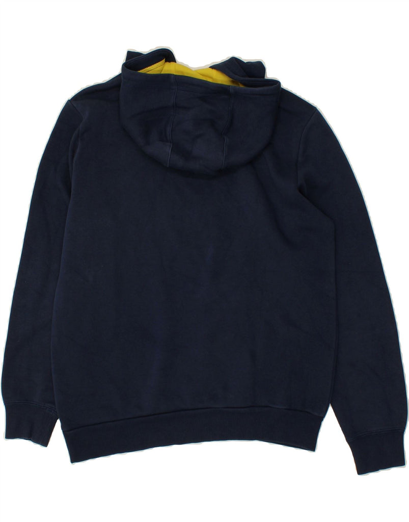 ADIDAS Boys Graphic Hoodie Jumper 13-14 Years Navy Blue Cotton Vintage Adidas and Second-Hand Adidas from Messina Hembry 