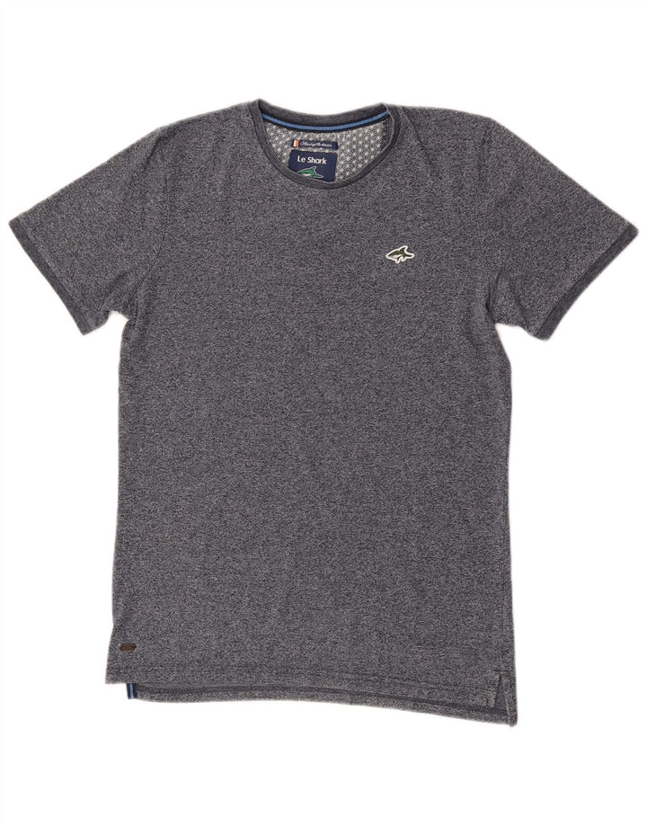 Le Shark Mens T-Shirt Top Small Grey Flecked