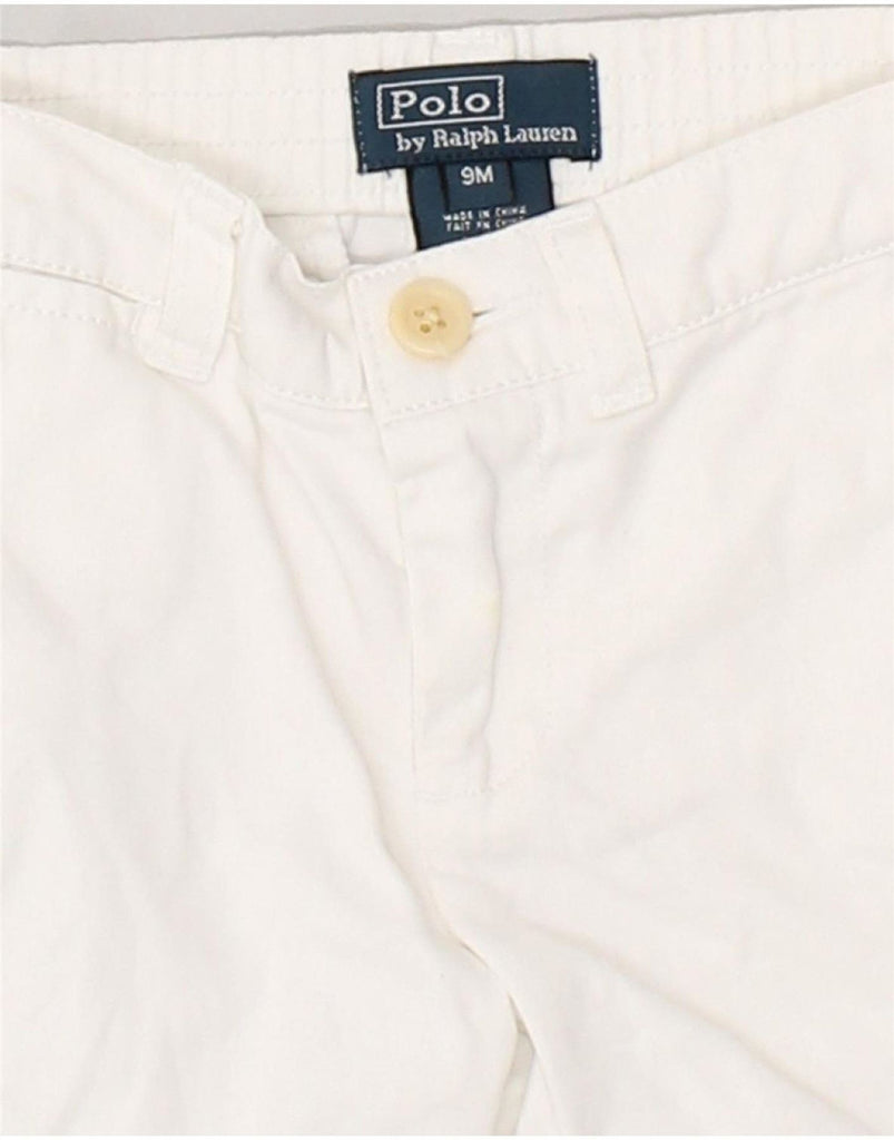 POLO RALPH LAUREN Baby Boys Chino Shorts 6-9 Months W20 White Cotton | Vintage Polo Ralph Lauren | Thrift | Second-Hand Polo Ralph Lauren | Used Clothing | Messina Hembry 