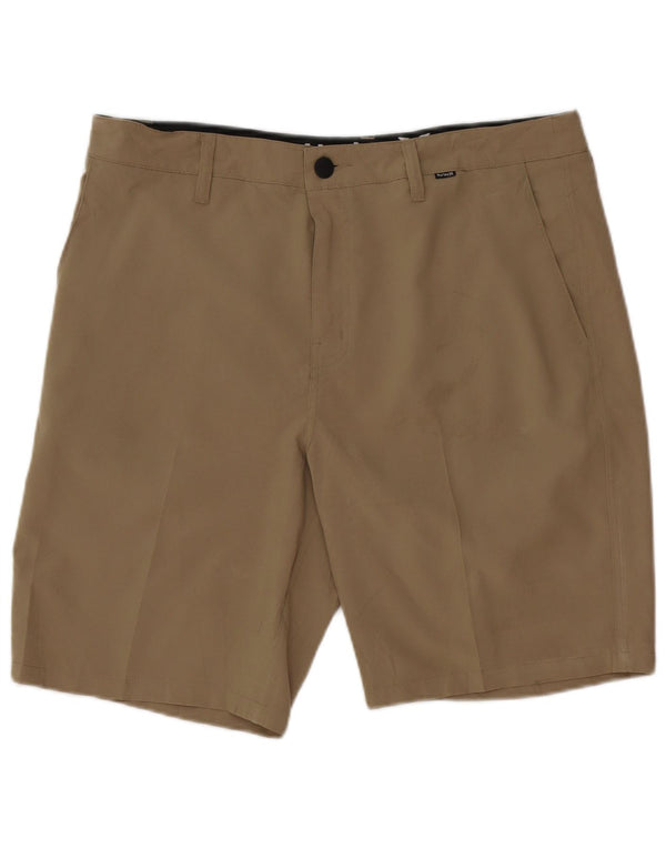 Hurley Mens Chino Shorts W34 Large Khaki Polyester