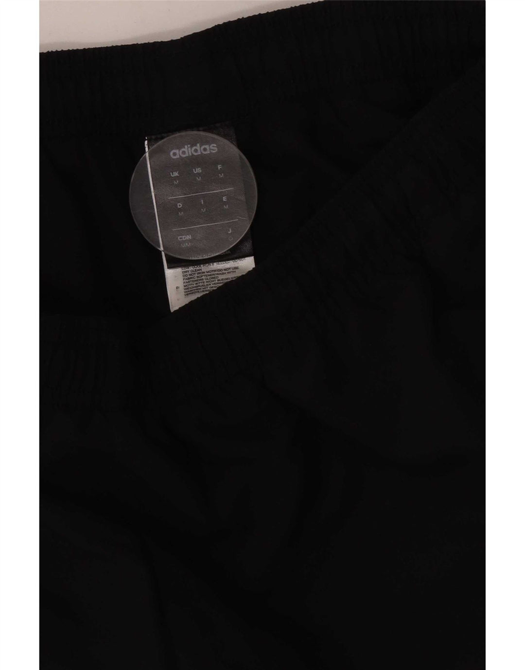 Adidas Mens Tracksuit Trousers Joggers Medium Black Polyester