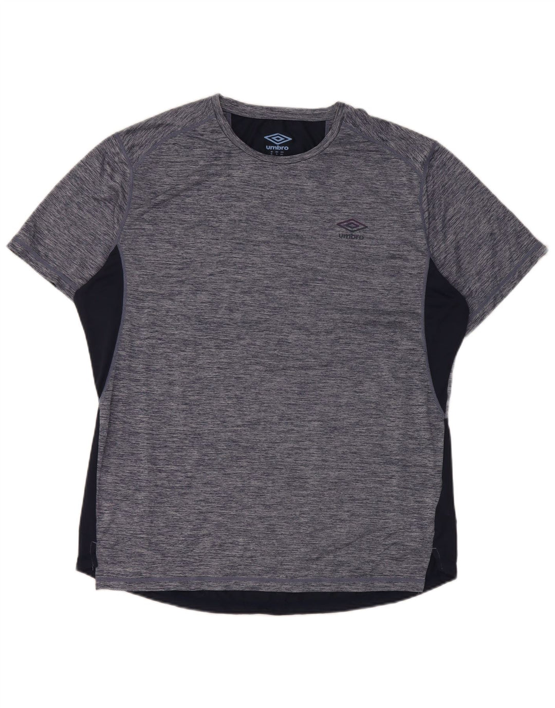 Umbro Mens T-Shirt Top XL Navy Blue Flecked Polyester