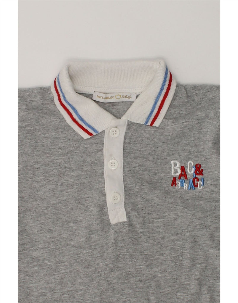 BACI & ABBRACCI Baby Boys Graphic Polo Shirt 18-24 Months Grey Cotton | Vintage BACI & ABBRACCI | Thrift | Second-Hand BACI & ABBRACCI | Used Clothing | Messina Hembry 