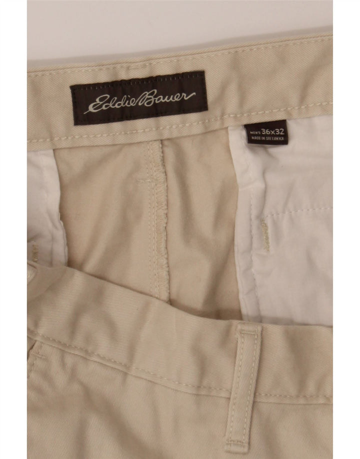 EDDIE BAUER Mens Straight Chino Trousers W36 L32  Beige Cotton Vintage Eddie Bauer and Second-Hand Eddie Bauer from Messina Hembry 