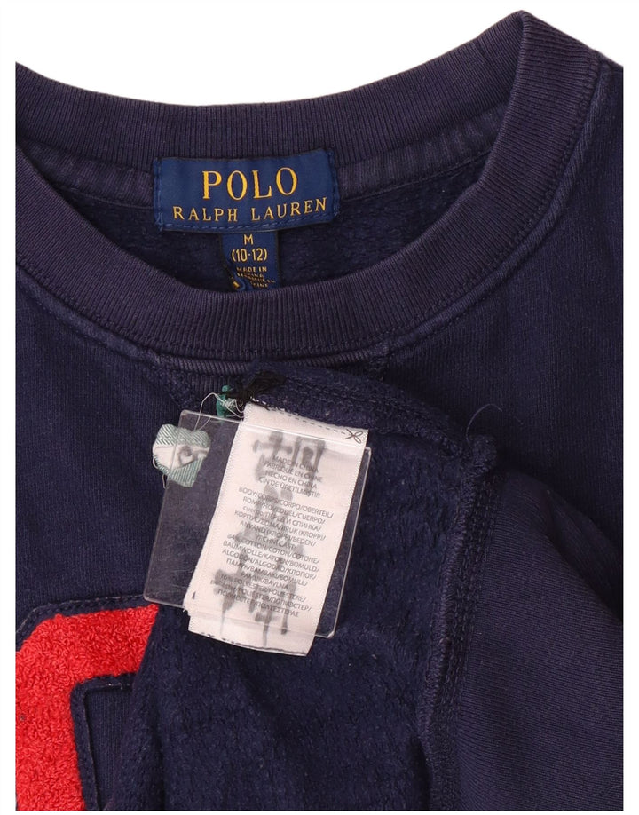Polo Ralph Lauren Boys Sweatshirt Jumper 10-11 Years Medium Navy Blue