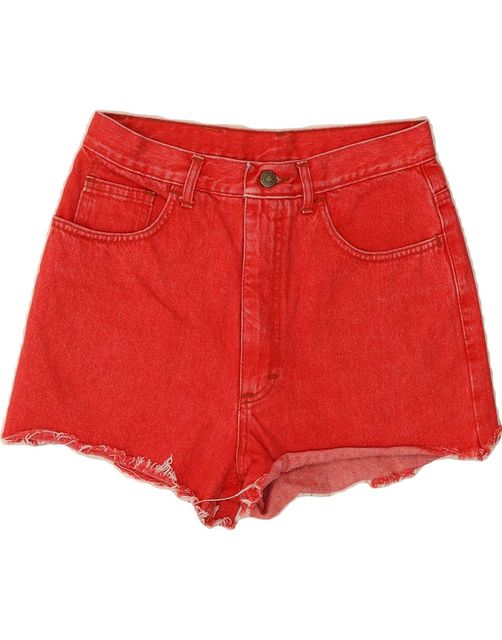 VINTAGE Womens Denim Shorts W28 Medium  Red Vintage Vintage and Second-Hand Vintage from Messina Hembry 