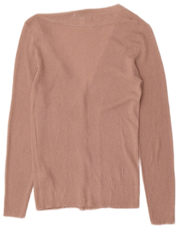 Marks & Spencer Womens Cardigan Sweater UK 6 XS Pink Viscose