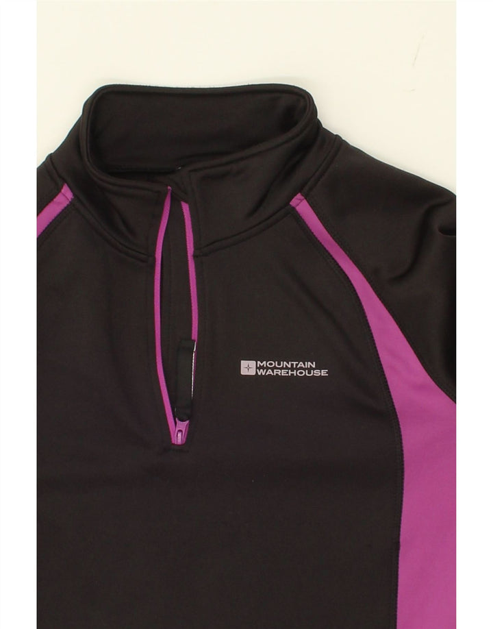 MOUNTAIN WAREHOUSE Womens Pullover Tracksuit Top UK 12 Medium Black Vintage Mountain Warehouse and Second-Hand Mountain Warehouse from Messina Hembry 