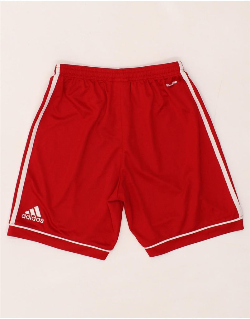 ADIDAS Boys Climalite Sport Shorts 13-14 Years  Red Polyester Vintage Adidas and Second-Hand Adidas from Messina Hembry 