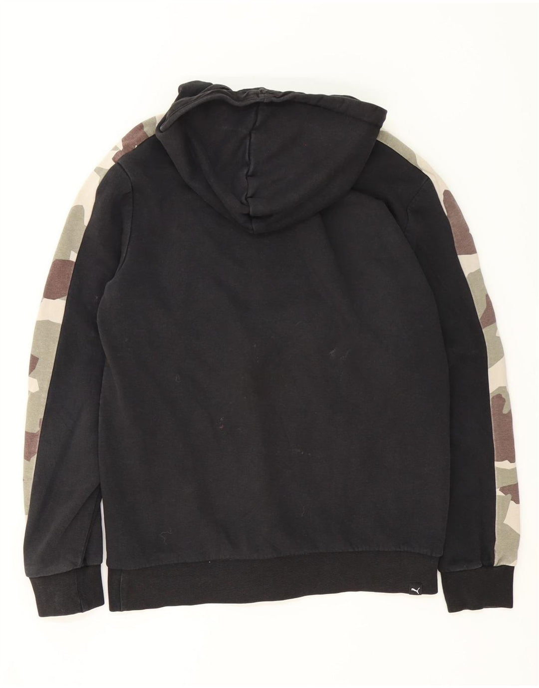 Puma Mens Graphic Zip Hoodie Sweater Medium Black Camouflage Cotton
