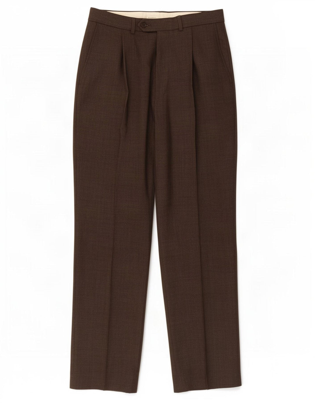 Marks & Spencer Mens Pegged Suit Trousers W32 L31 Brown Polyester