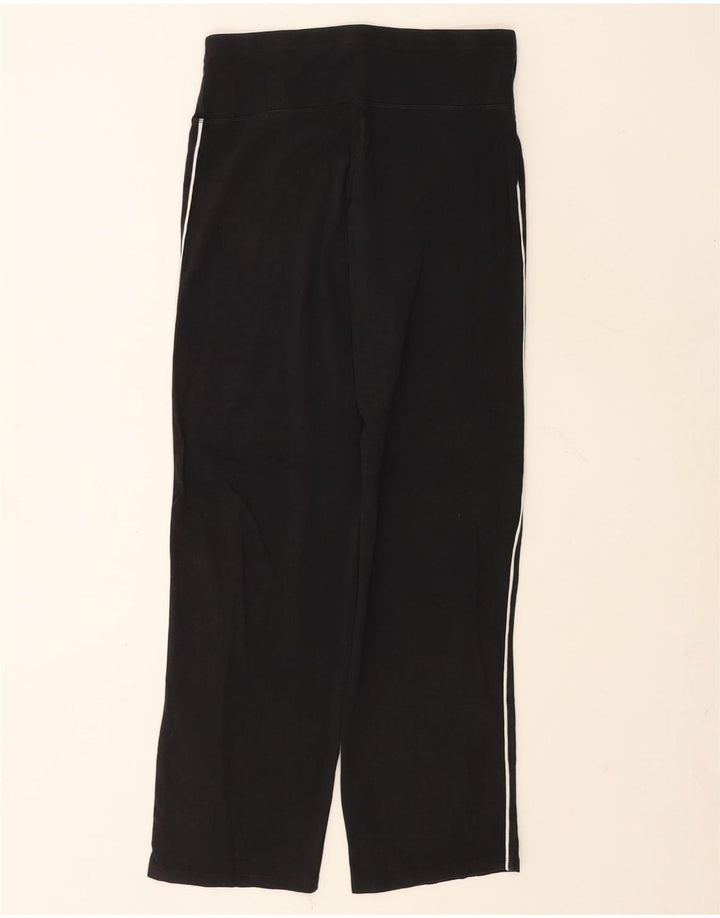 Marks & Spencer Womens Tracksuit Trousers UK 12 Medium Black Cotton