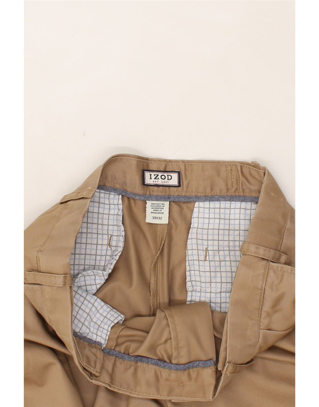 IZOD Mens Pegged Chino Trousers W34 L28 Brown Cotton Vintage Izod and Second-Hand Izod from Messina Hembry 