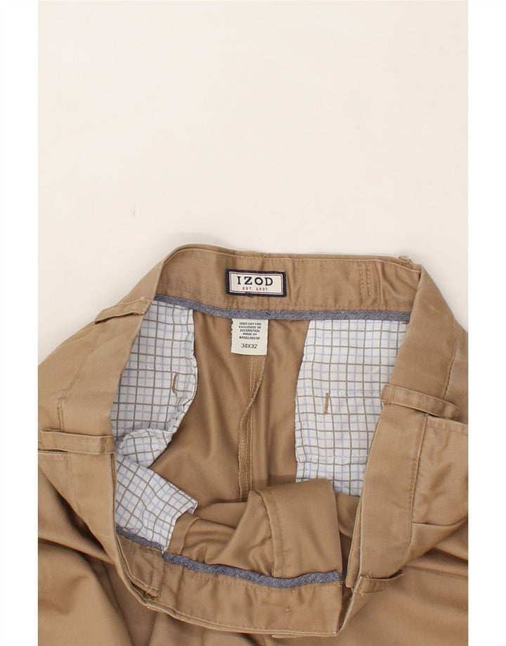 IZOD Mens Pegged Chino Trousers W34 L28 Brown Cotton Vintage Izod and Second-Hand Izod from Messina Hembry 