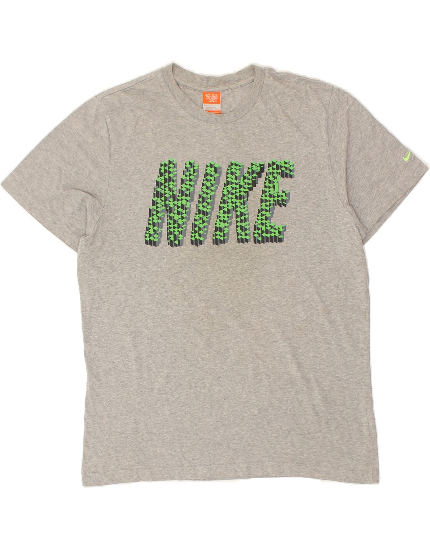 NIKE Homme T-Shirt Graphique Haut Large Gris | vintage Nike | Économie | Nike d'occasion | Vêtements d'occasion | Messine Hembry