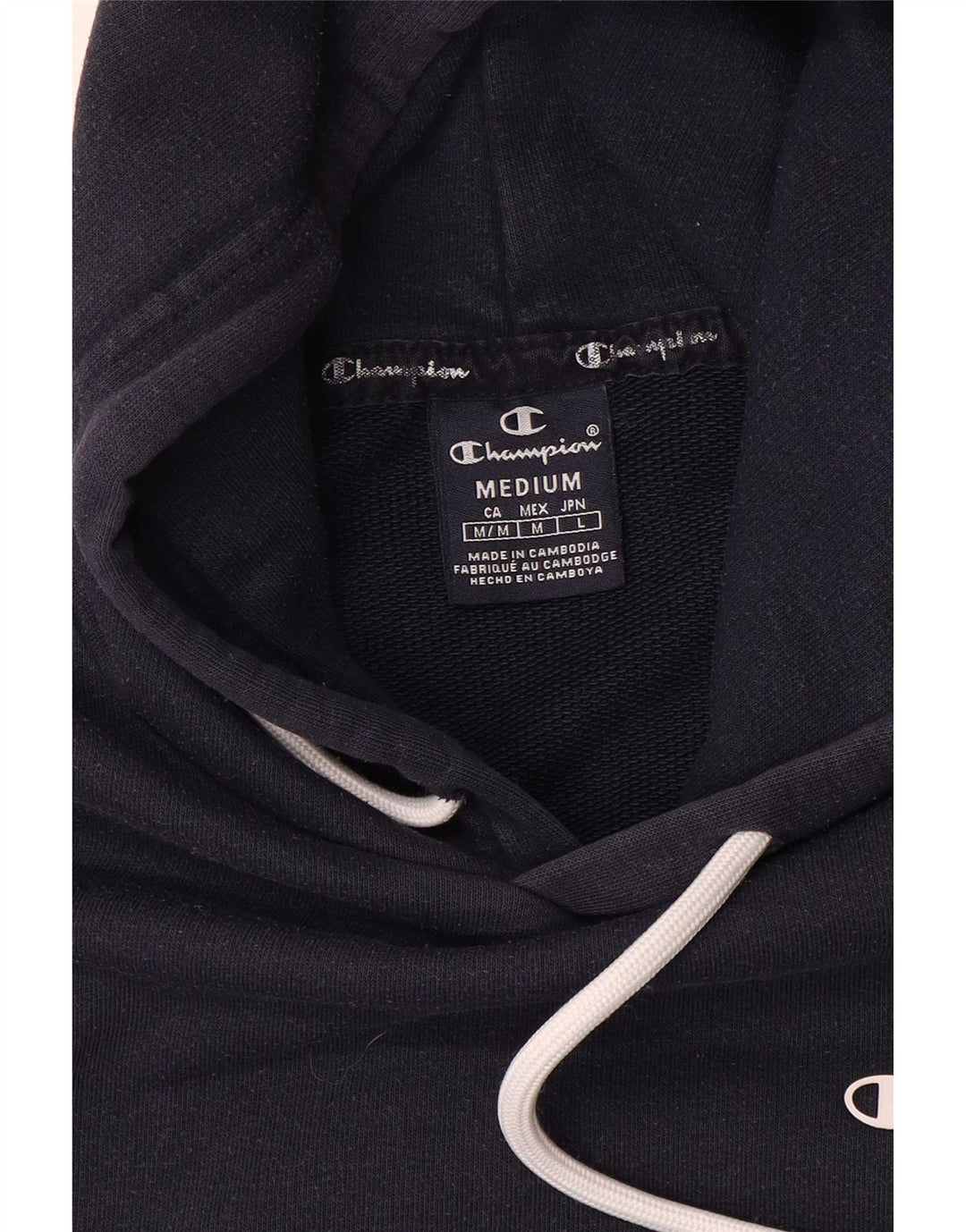 Champion Mens Hoodie Jumper Medium Navy Blue