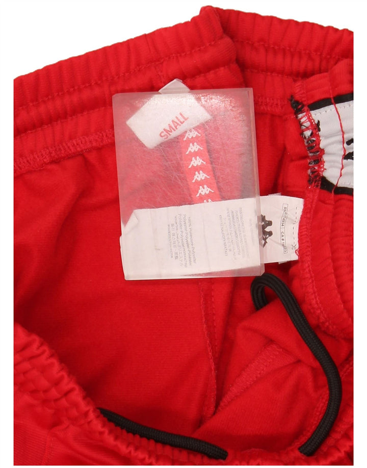 Kappa Mens Graphic Tracksuit Trousers Small  Red Colourblock Polyester