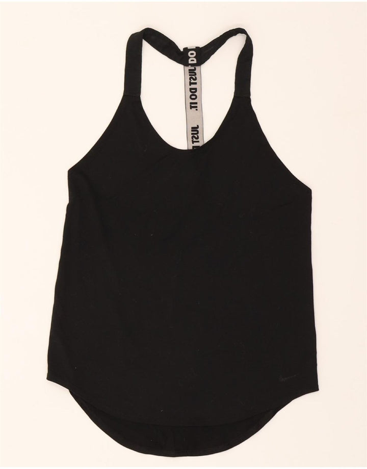 NIKE Womens Dri Fit Vest Top UK 6 XS Black Polyester Vintage Nike and Second-Hand Nike from Messina Hembry 