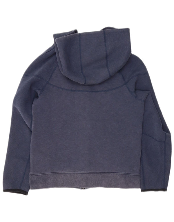 Nike Boys Zip Hoodie Sweater 12-13 Years Large Navy Blue Cotton